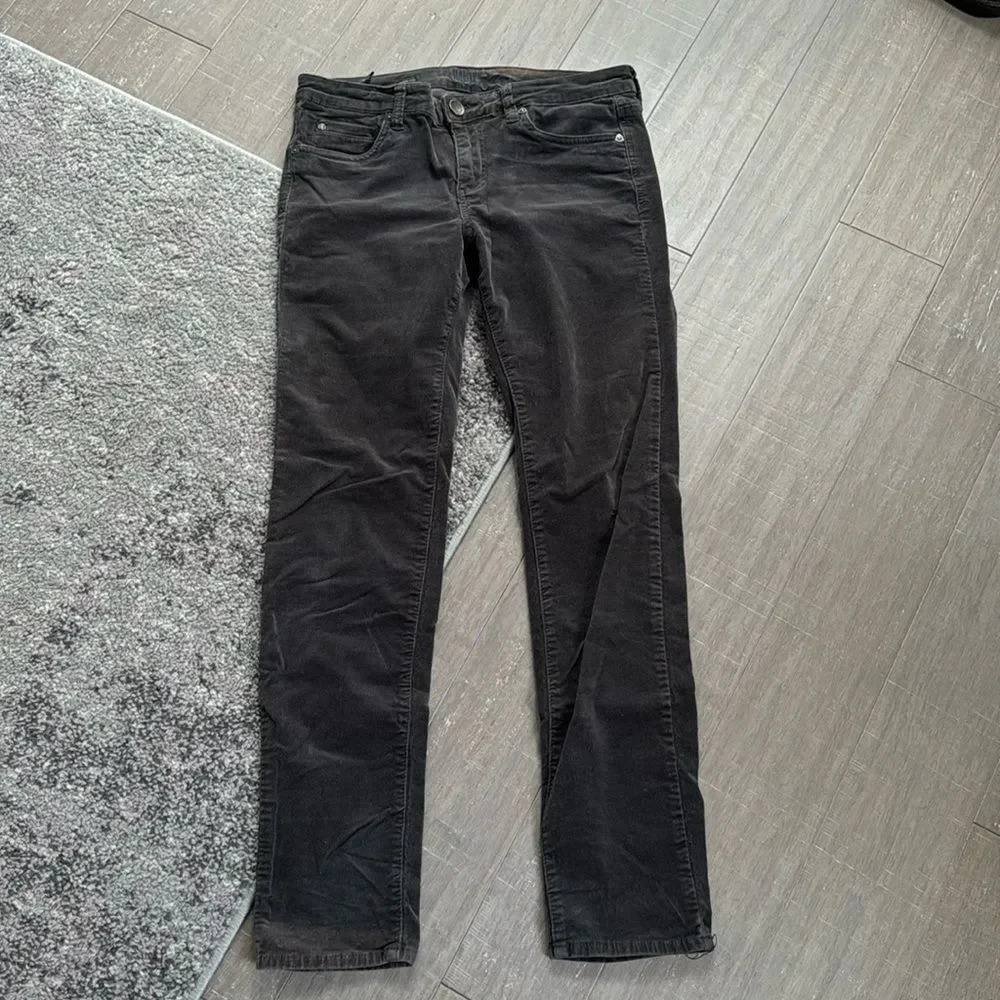 Kut from the Kloth Women's Diana Skinny Corduroy Grey Denim Jeans Sz 8